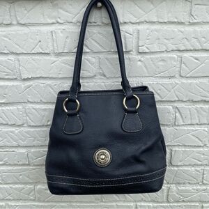 Vintage Dooney and Bourke Black Pebble Leather Shoulder Bag